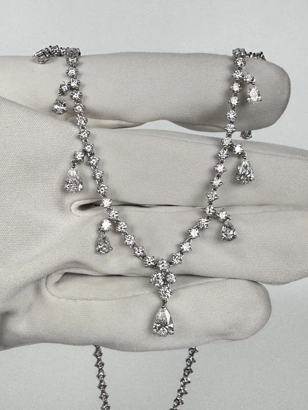 Crivelli PEAR & ROUND DIAMOND 11.25 CT NECKLACE CPR11.25 4