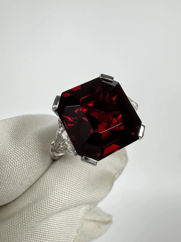 Earrings without a brand BURMA SPINEL 9.58 CT "VIVID RED" RING (SIZE 53) GRS NN.S9.58CT 4