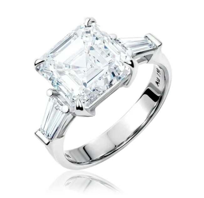 ASHER DIAMOND 4.12 CT G/VVS2 RING