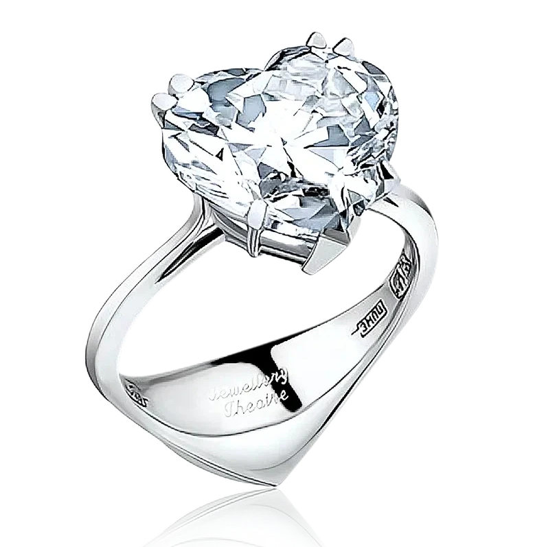 Jewellery Theatre HEART DIAMOND 4.5  CT RING JT4.50 CT 1