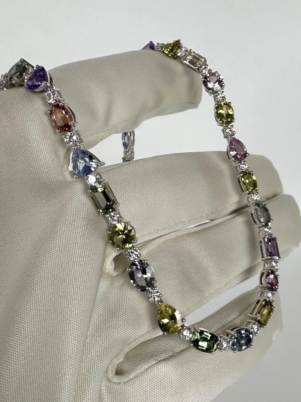 RalfDiamonds MULTICOLOR SAPPHIRE NECKLACE RFD33.15CT 5