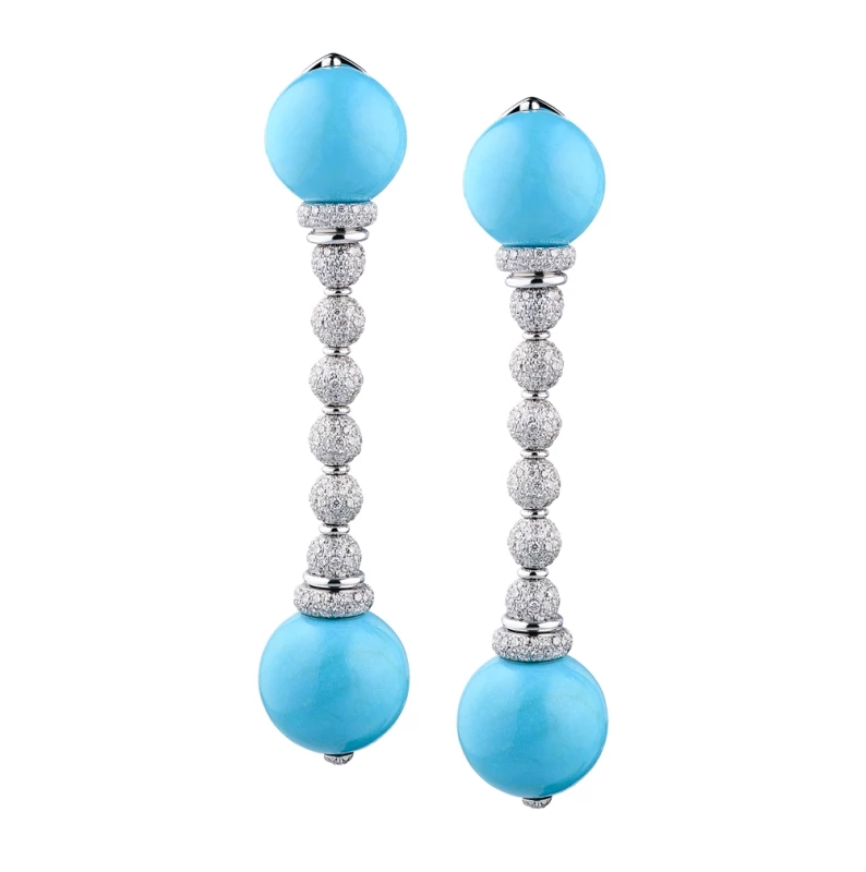 ORLOV JEWELRY TURQUOISE SET- EARRINGS & BRACELET orlovset081124 3