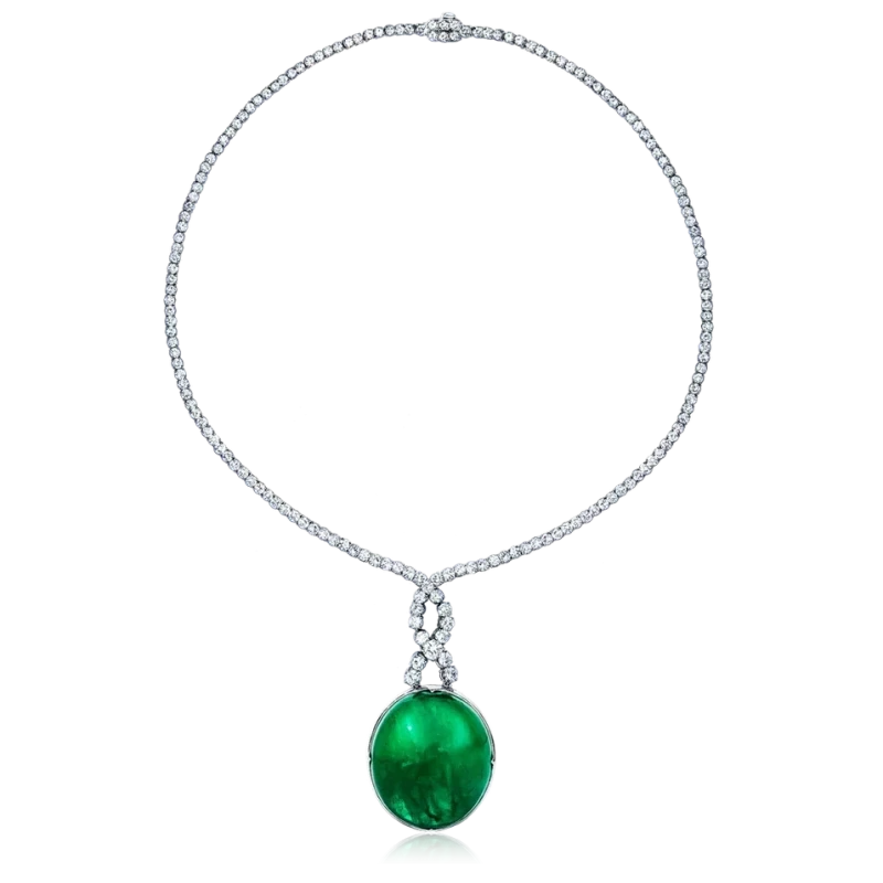 СЕРЬГИ NO NAME COLOMBIA EMERALD 125.85 CT GREEN NECKLACE NN125.85 2