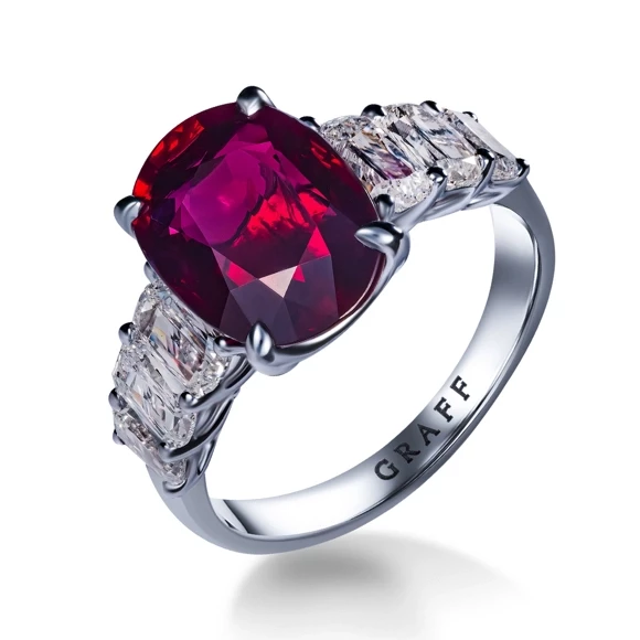 GRAFF CLASSIC RING, RUBY 5.02 CT PIGEON BLOOD