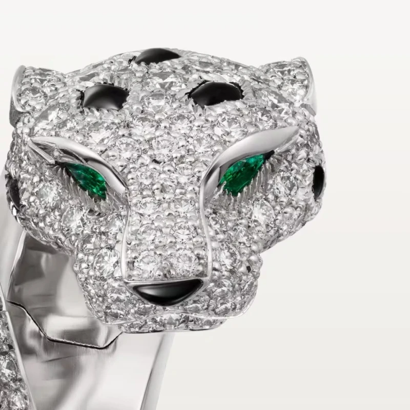 Cartier Panthère de Cartier ring, articulated, paved (SIZE 52) N4781054 7