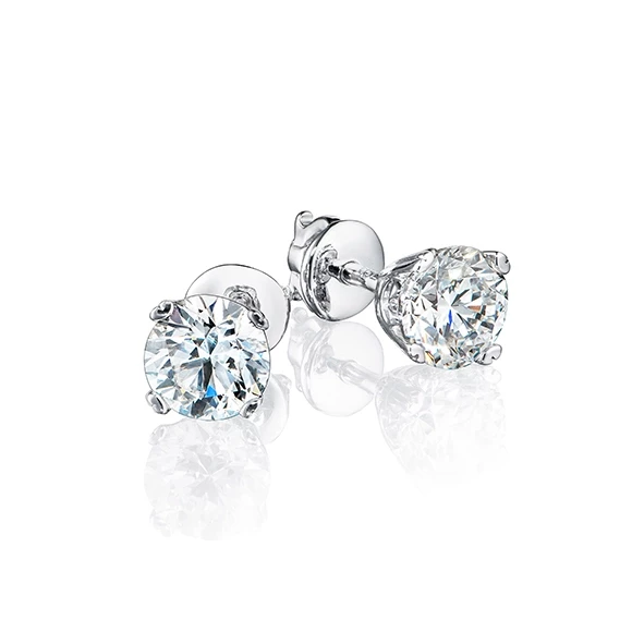 Earrings without a brand С БРИЛЛИАНТАМИ 1.00 CT I/VS1 - 1.03 CT H/SI2 1.00 CT I/VS1 - 1.03 CT H/SI2