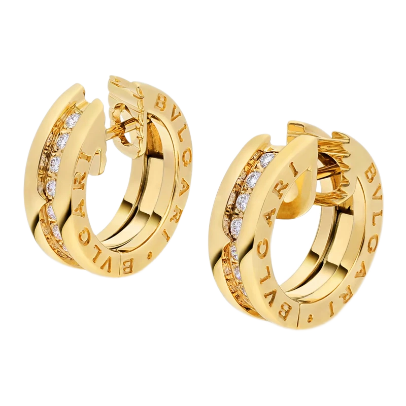 B.ZERO1 HOOP DIAMOND EARRINGS