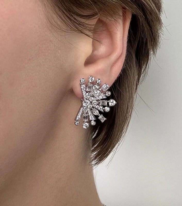 Graff New Dawn Multi-Shape Diamond Stud Earrings RGE1513 5