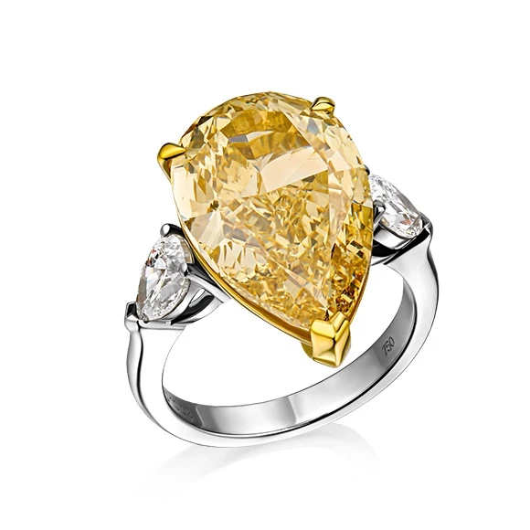  С БРИЛЛИАНТОМ 3.01 CT FANCY BROWN YELLOW/VS2