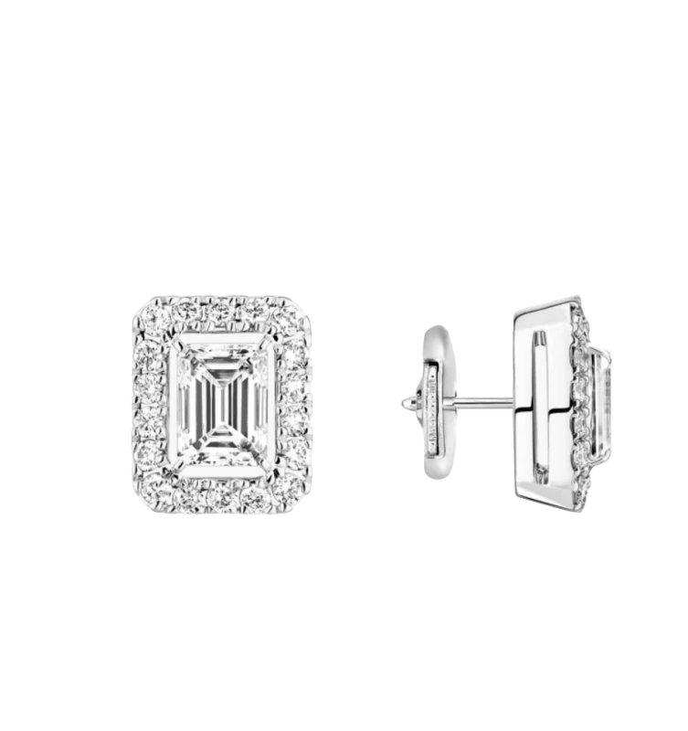 MESSIKA Joy emerald-cut diamond earrings, small 15084-WG 2