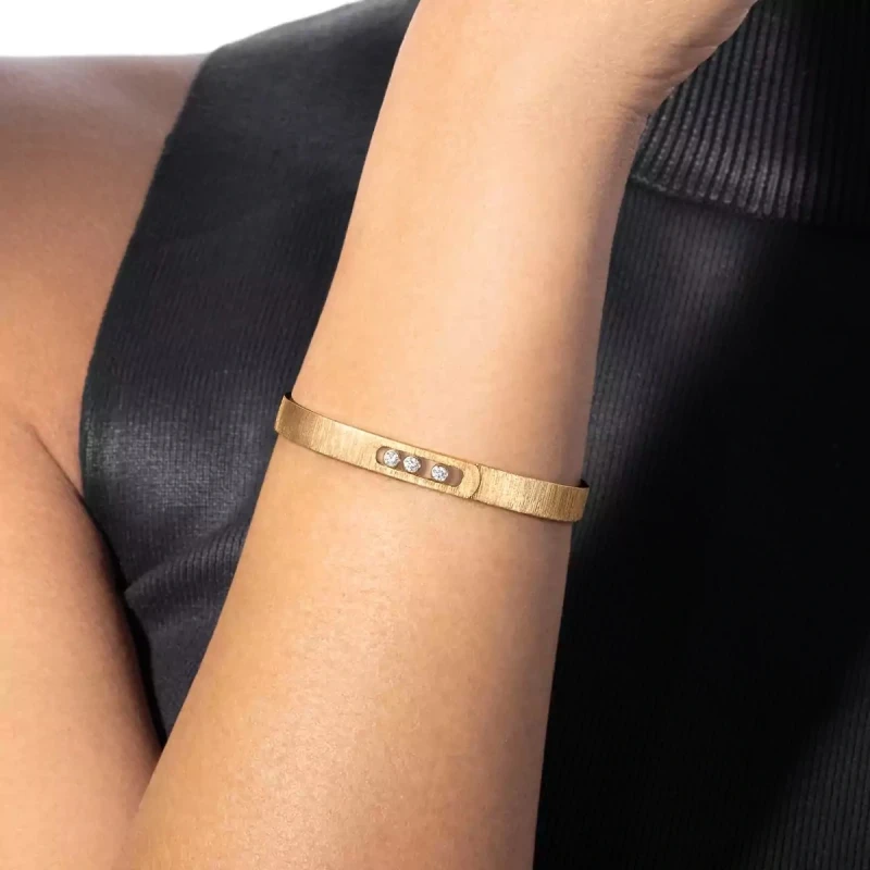 Messika Move Noa Ciselé Bangle (SIZE M) 14481-YG-M 2