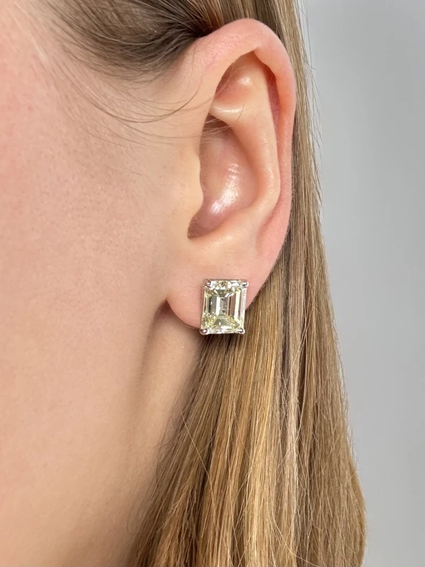 No name EMERALD DIAMOND 4.27 - 4.37 CT P-Q/SI EARRINGS NN4.27-4.37 2