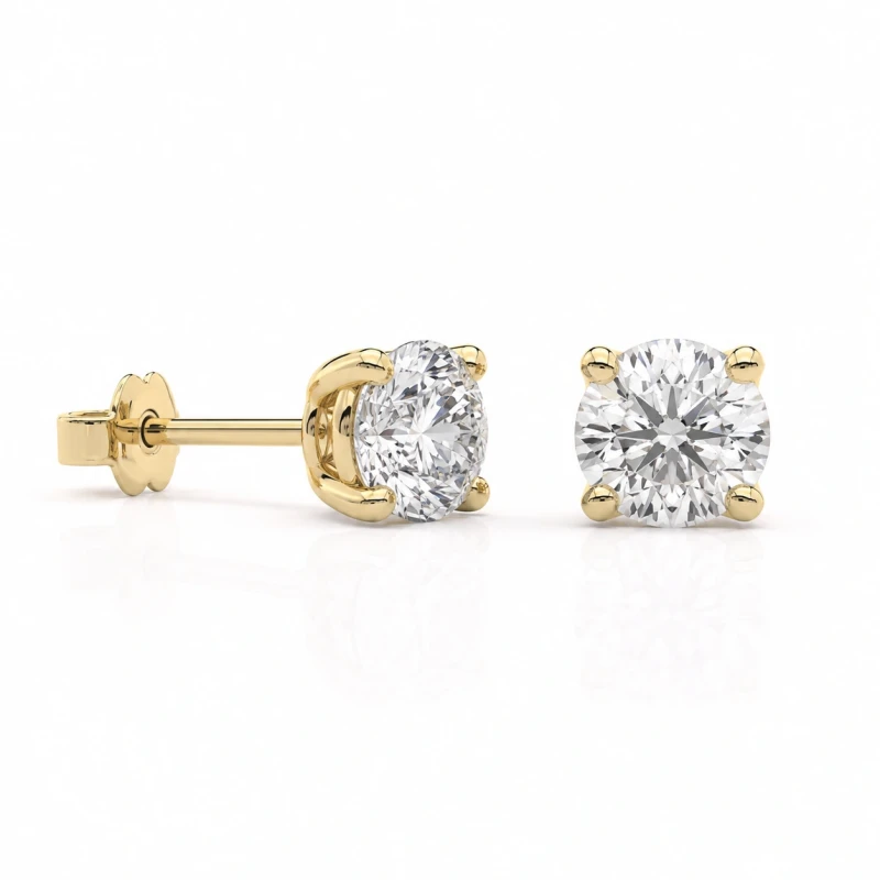 ROUND DIAMOND 0.80 - 0.80 CT G/VVS2 EARRINGS (GIA)
