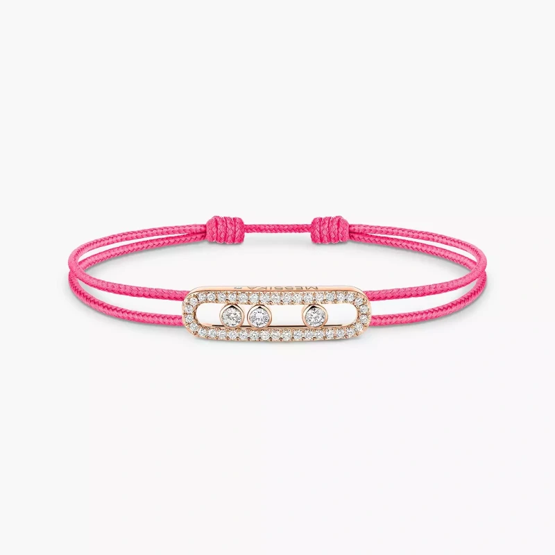 Messika Messika CARE(S) Pink Cord Pavé Bracelet 14654-PG 3