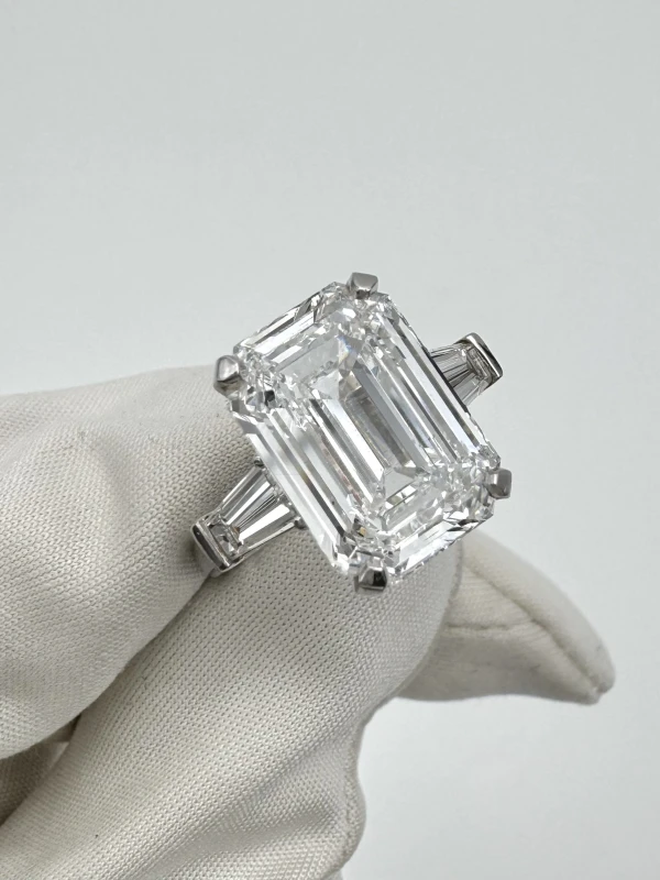 GRAFF EMERALD DIAMOND 6.34 CT D/FLAWLESS RING GR6.34 3