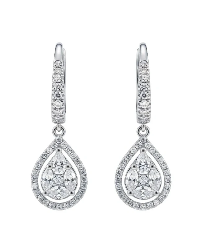 Crivelli Серьги из белого золота с бриллиантами 320-E50551 1