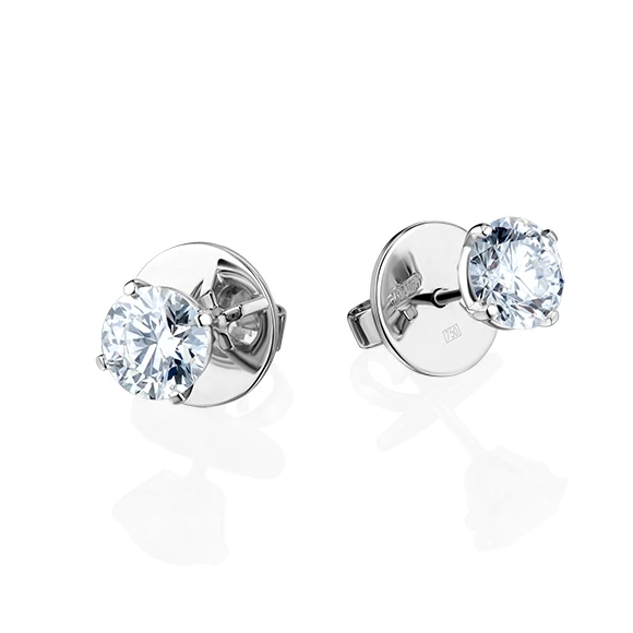 Earrings without a brand С БРИЛЛИАНТАМИ 1.02 CT F/VS2 - 1.01 CT F/SI1 1.02 CT F/VS2 - 1.01 CT F/SI1