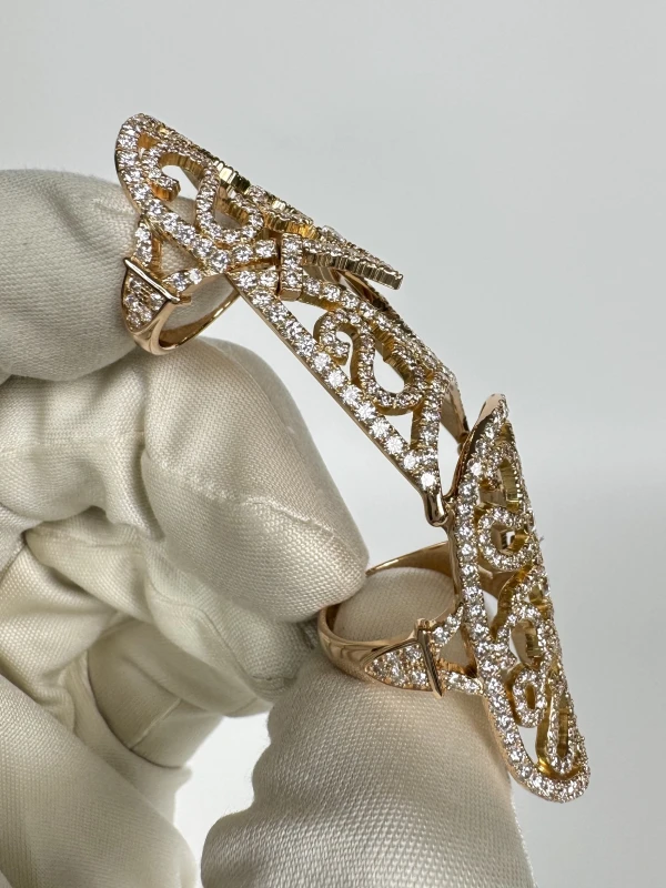 Jacob & Co FULL FINGER DIAMOND PAVE RING (SIZE 53) JCO9007 3