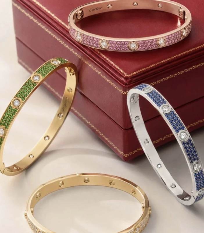 Cartier LIMITED EDITION LOVE BRACELET, BLUE SAPPHIRE PAVED IN ROSE GOLD (SIZE 17) N6739617 3