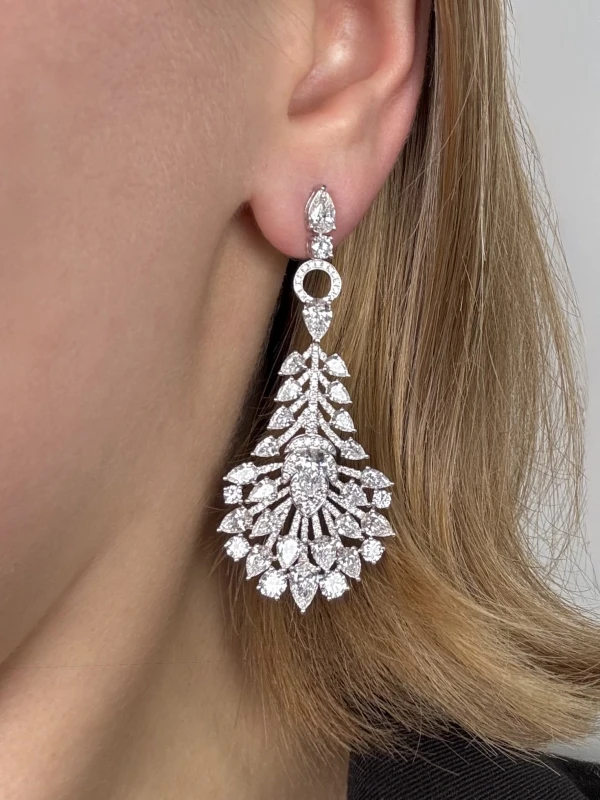 RalfDiamonds COCTAIL DIAMOND 9.90 CT EARRINGS RFD 9.90 CT 2