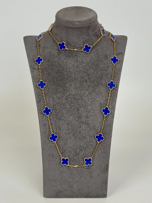 Van Cleef & Arpels. VINTAGE ALHAMBRA LONG NECKLACE, 20 MOTIFS. AGATE VCARP7RN00 4