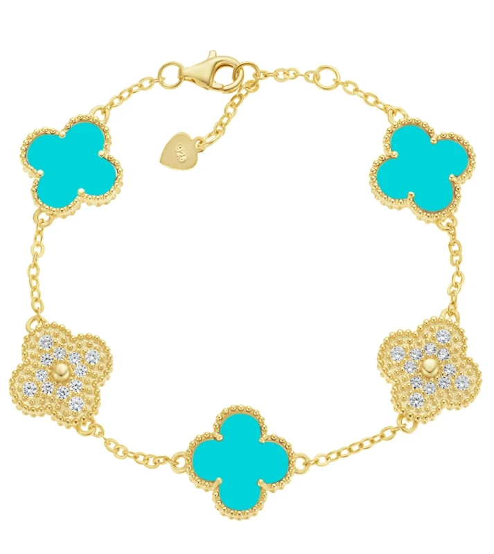LIMITED EDITION VINTAGE ALHAMBRA 5 MOTIFS TURQUOISE DIAMOND