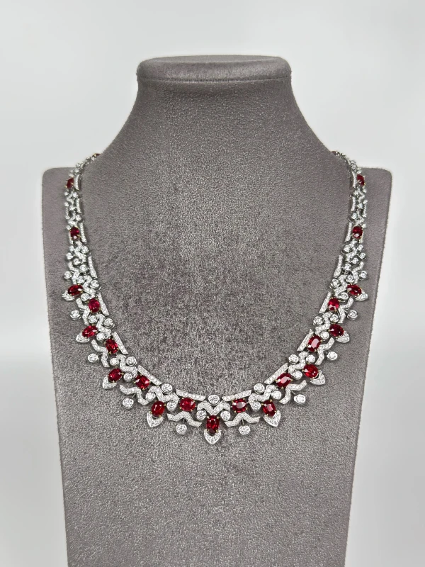 СЕРЬГИ NO NAME OVAL RUBY 20.68 CT "PIGEON BLOOD" NECKLACE RUBY 20.68CT 4