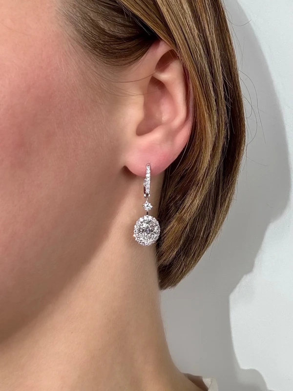 No name OVAL DIAMOND 1.72-1.81 CT D/VS2 EARRINGS (GIA) 252-752 2