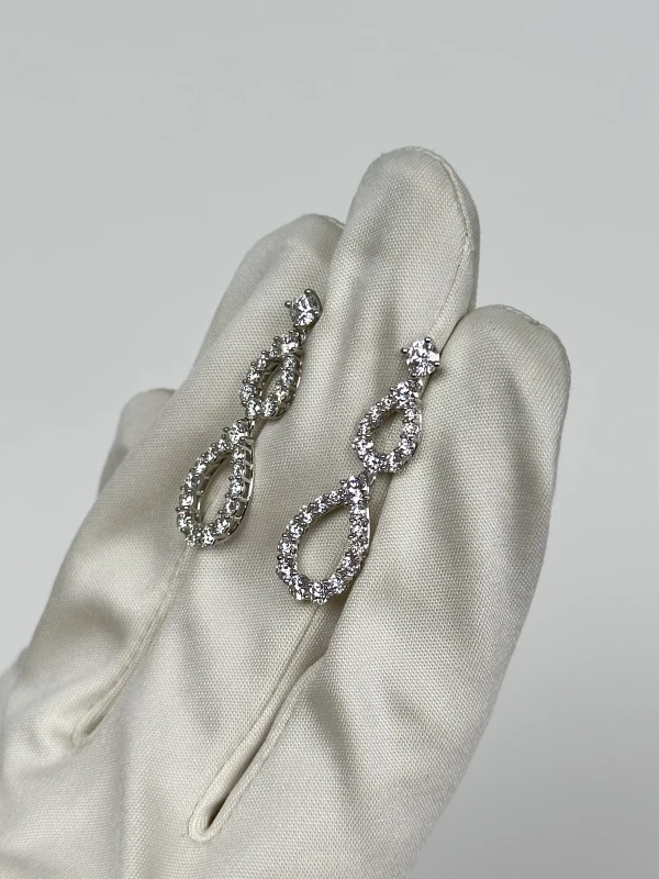 Harry Winston DIAMOND LOOP EARRINGS EADPRDDBLLP 3