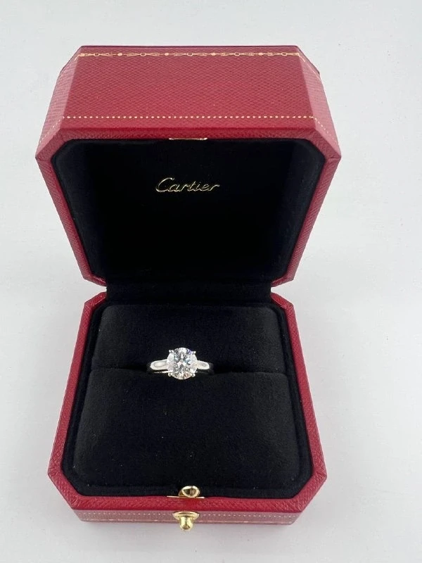 Cartier SOLITAIRE 1895 2.11 CT F/VVS1 RING (GIA) CR2.11F/VVS1 5
