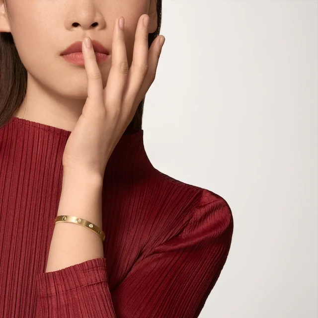 Cartier LOVE BRACELET, CLASSIC MODEL, BRUSHED, 4 DIAMONDS (SIZE 16) B6080116 4