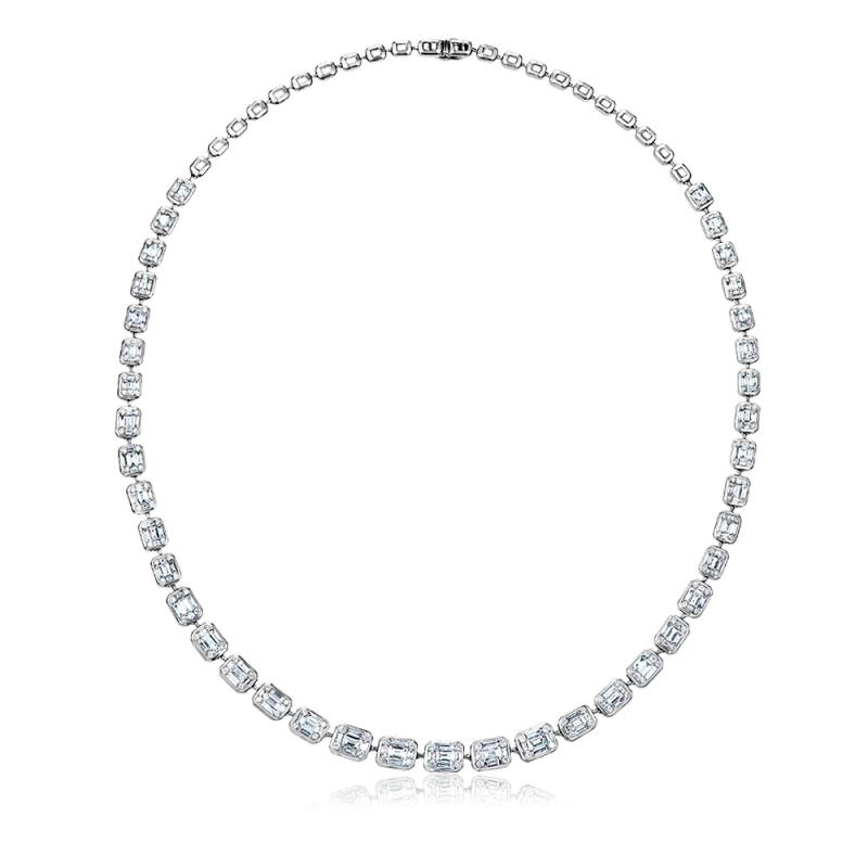 No name WHITE GOLD & DIAMOND NECKLACE 5.38 CT NN 080824 1