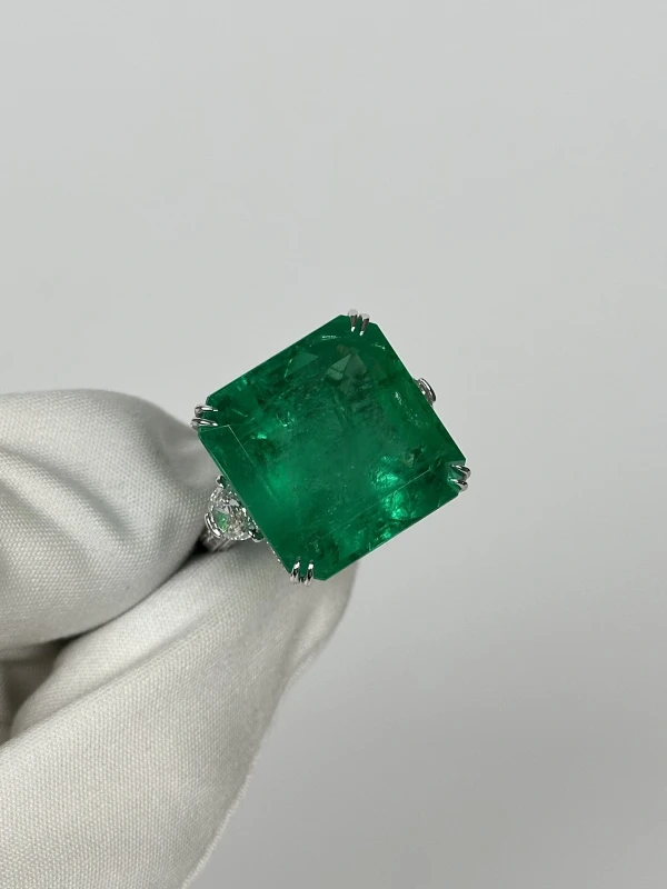 СЕРЬГИ NO NAME EMERALD 32.89 CT RING (SIZE 55) EM 32.89 CT 3