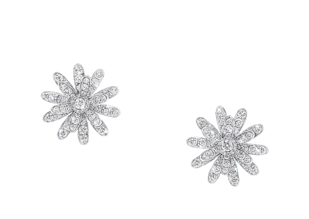 Wild Flower Abstract Diamond Earrings
