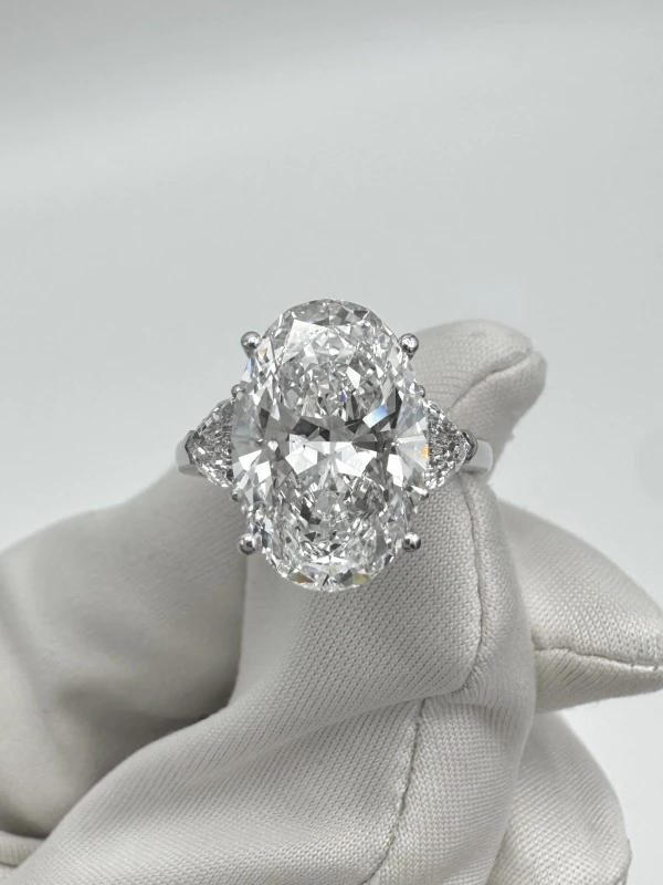 No name OVAL DIAMOND 5.07 CT D/IF EXEXEX RING (GIA) NN5.07-D 2