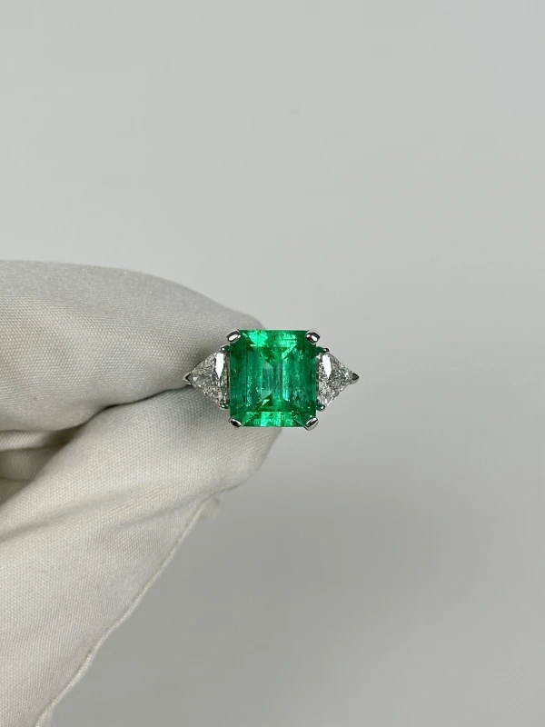 СЕРЬГИ NO NAME EMERALD 6.46 CT GREEN RING (SIZE 50) NN6.46 2