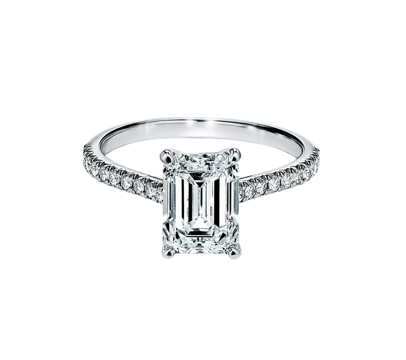 Emerald Shape Diamond 1.00 ct G/VS1 ct Ring (SIZE 51) GIA