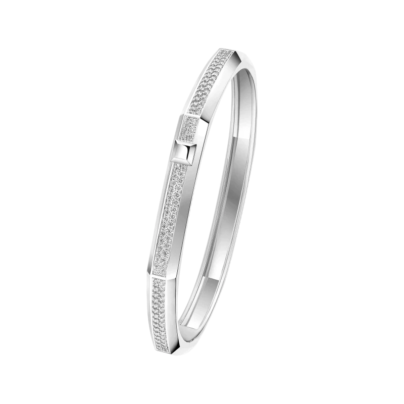 Modernist pavé bracelet, medium model (SIZE M)