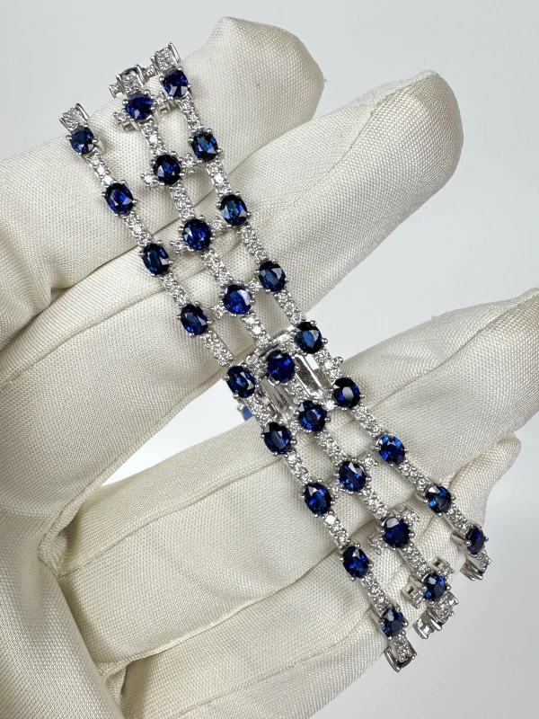 RalfDiamonds WHITE GOLD SAPPHIRE & DIAMOND BRACELET RDBSD1301 3
