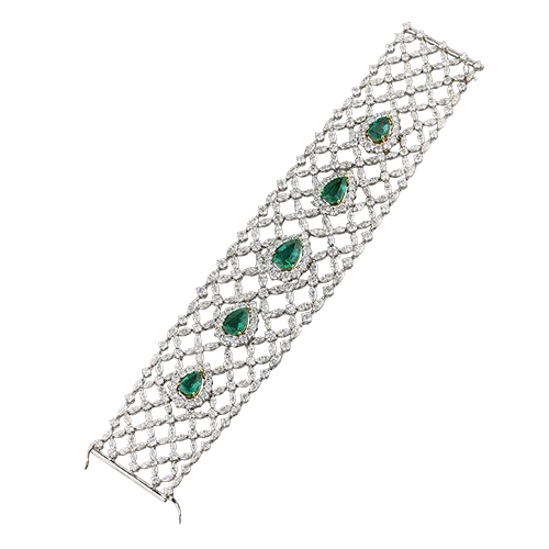 EMERALDS 10.05 CT & DIAMONDS 25.35 CT BRACELET
