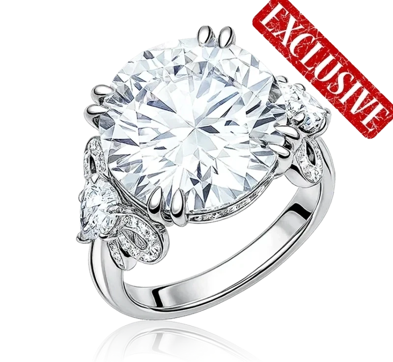 ROUND DIAMOND 10.13 CT H/VS1 RING (GIA) EXEXEX
