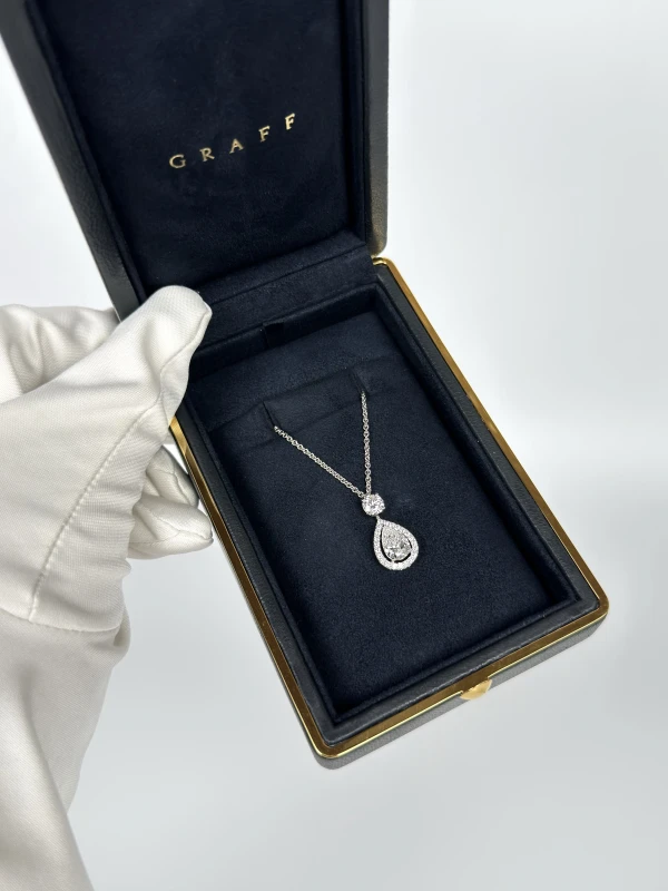 GRAFF PEAR DIAMOND 1.09 CT H/VS2 PENDANT GP12983 4