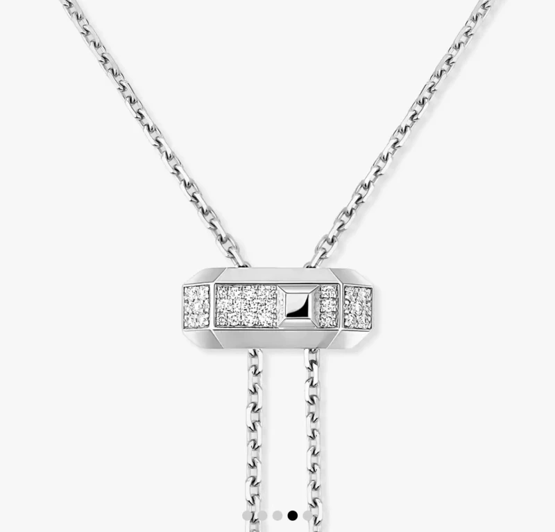 Messika Modernist Tie Necklace 14363-WG 2