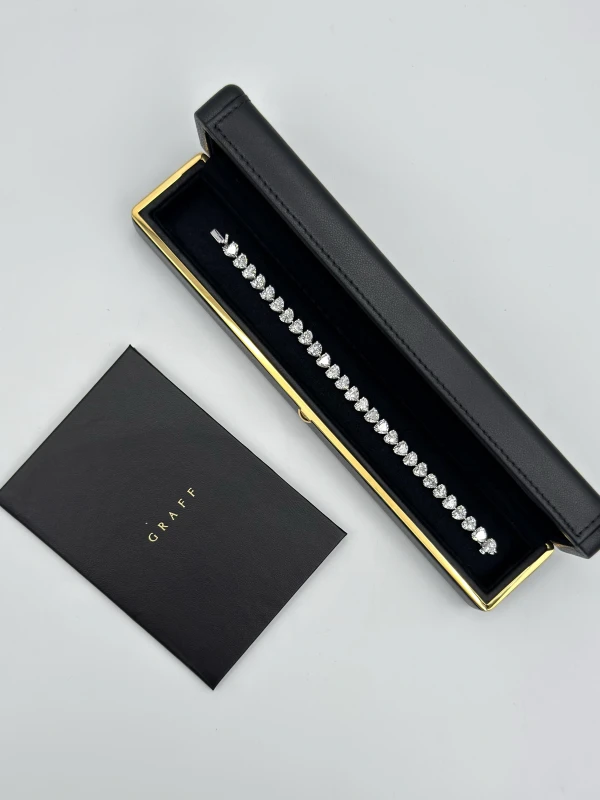 Graff Heart Shape Diamond 20.05 CT Bracelet RGB184 5