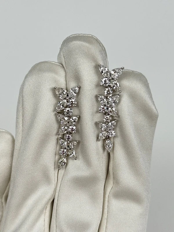 Tiffany & Co VICTORIA MIXED CLUSTER DROP EARRINGS 60011807 3