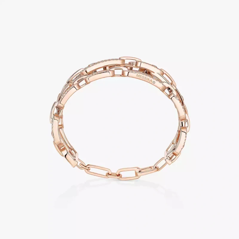 Messika Manchette 3 rangs Move Link Bracelet ( SIZE M) 13512-PG-M 3