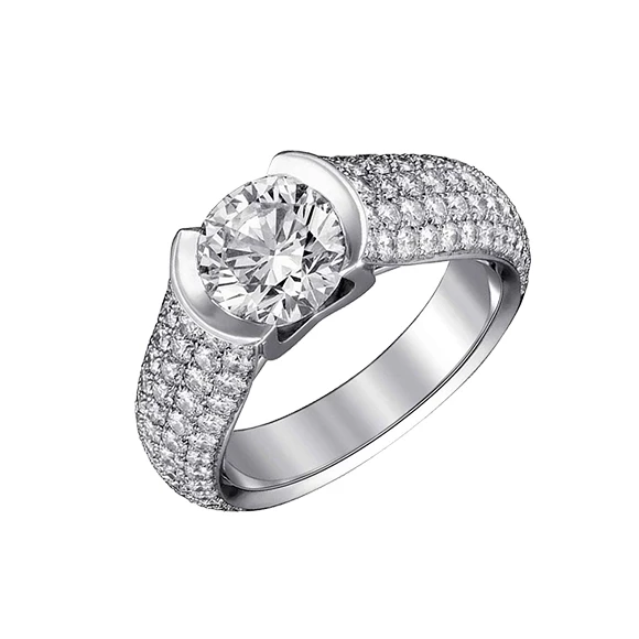 Cartier C DE CARTIER RING. DIAMOND 2.35 CT F/VVS2 2.35 CT F/VVS2