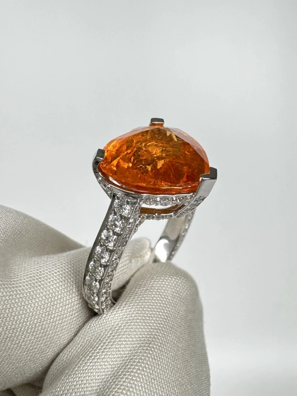 No name NATURALE SPESSARTITE GARNET 10.30 CT RING (SIZE 51) NN10.30 CT 3
