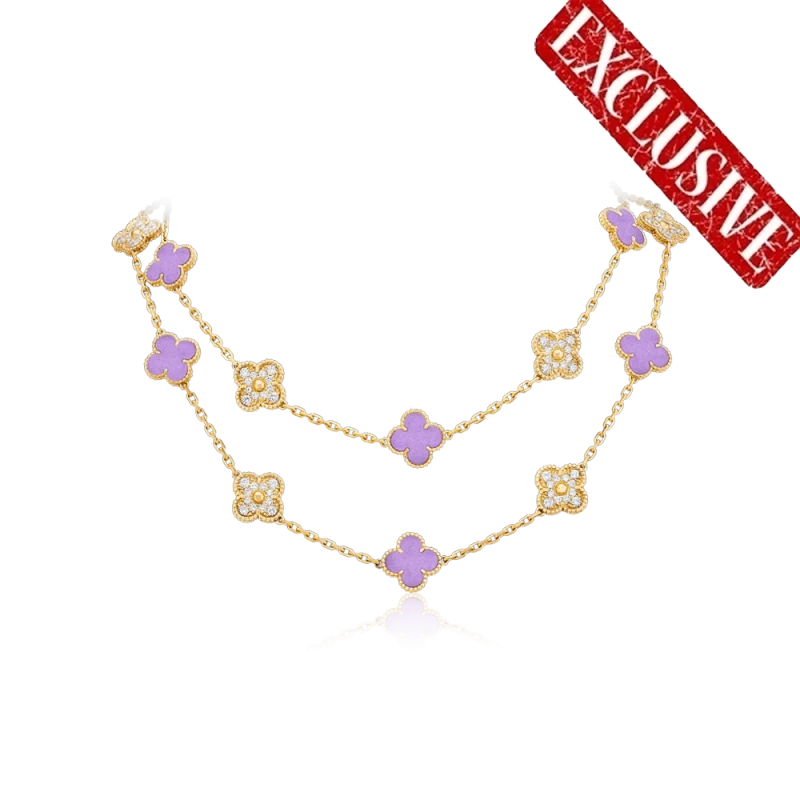 Vintage Alhambra long necklace, 20 motifs