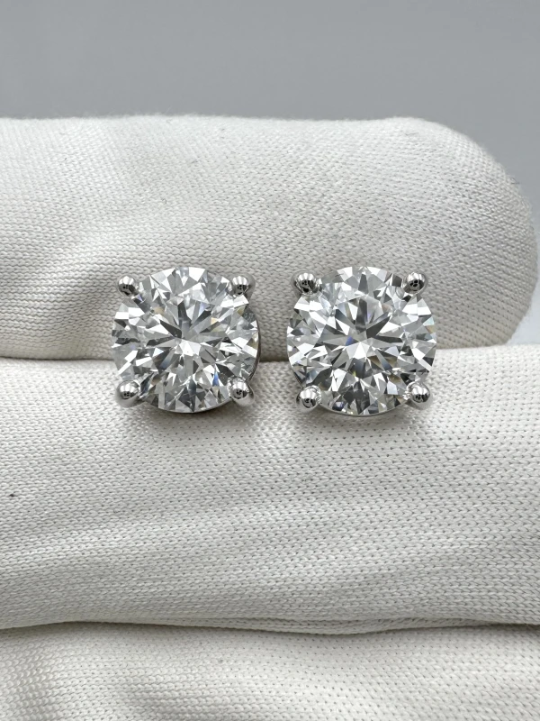 Tiffany & Co ROUND DIAMOND 2.01-2.01 CT G/SI1 EARRINGS TF2.01-2.01 G/SI1 3